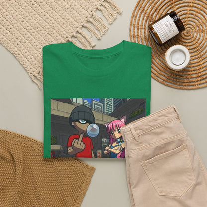 Skater Punk And Kitty Girl In Skater Park Tee