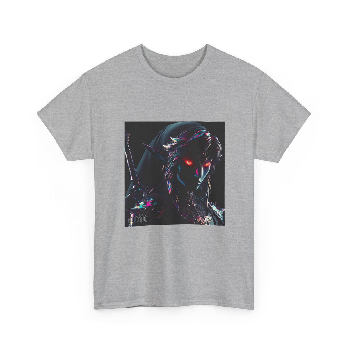 Chrome Dark Elf With Glowing Eyes Tee