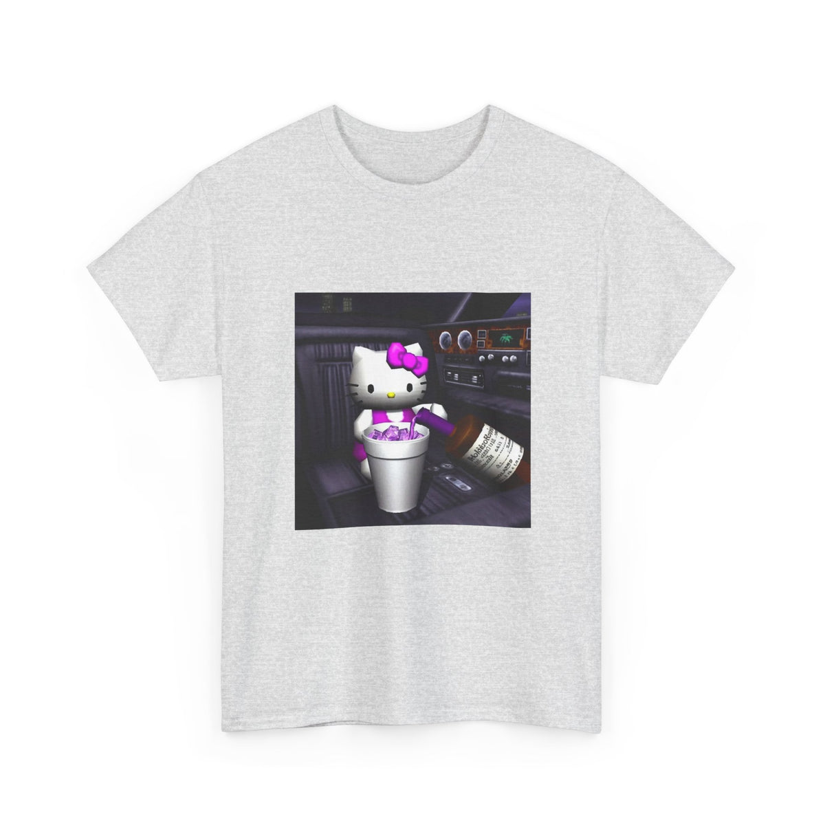 Kitty Pouring Purple Drank In Car Tee
