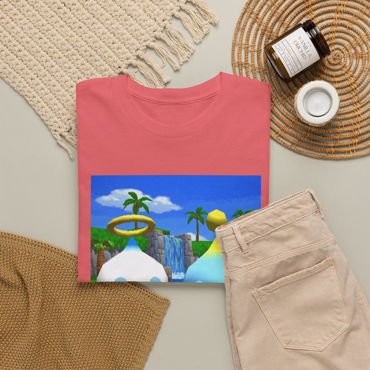 Chao Flipping Off In Paradise Tee
