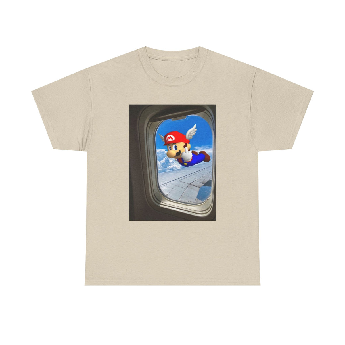 Winged Mario Flipping The Bird Tee