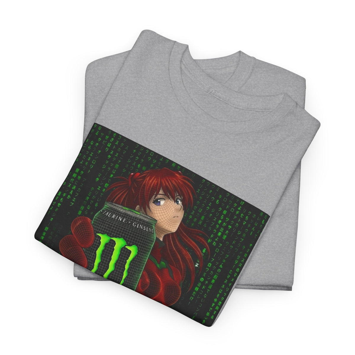 Asuka Wireframe Holding Monster Can