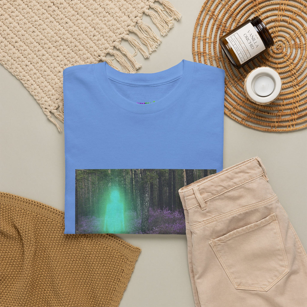 Visitor Exploring Neon Alley Tee