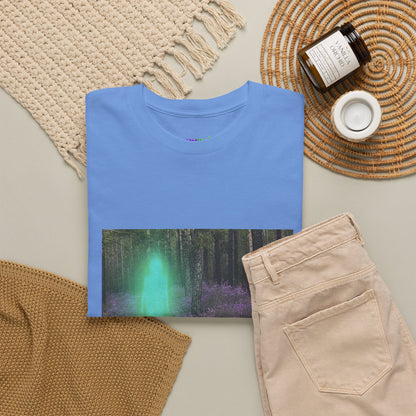 Visitor Exploring Neon Alley Tee