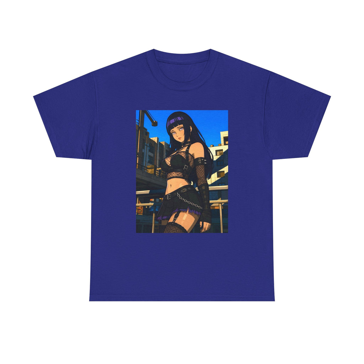 Gothic Anime Girl Staring Cityscape Tee
