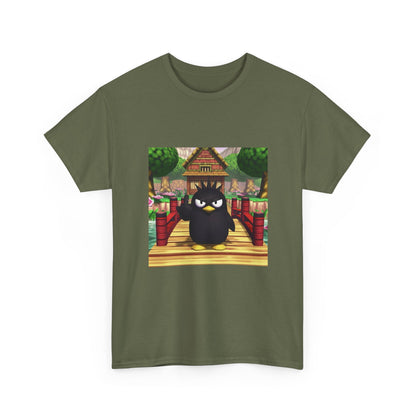 Grumpy Black Bird Flipping Off Tee
