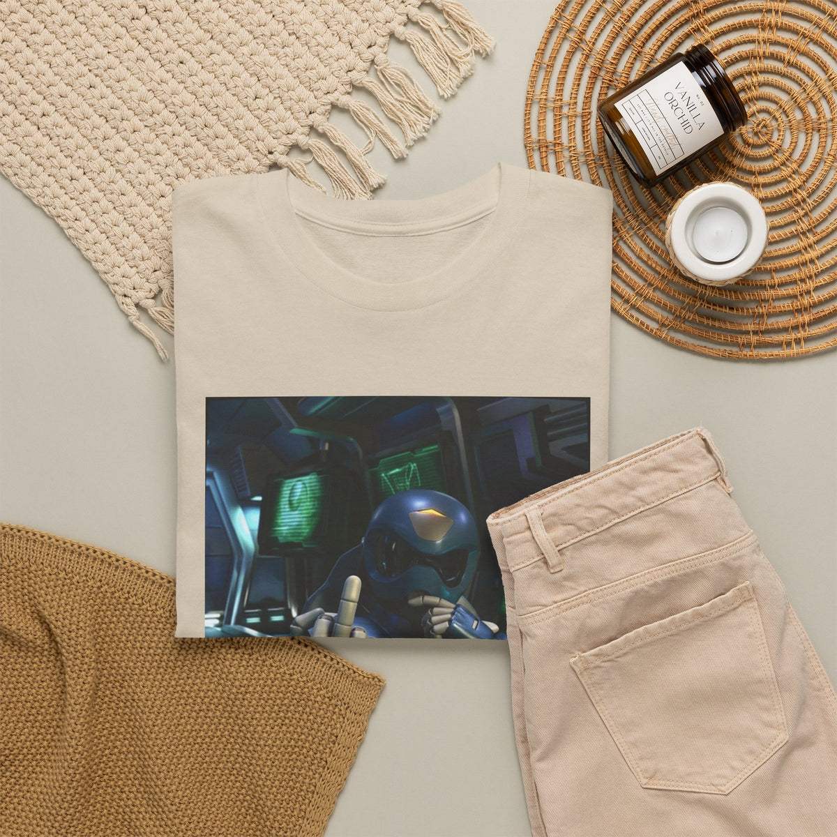 Sci-Fi Pilot Flipping The Bird Tee
