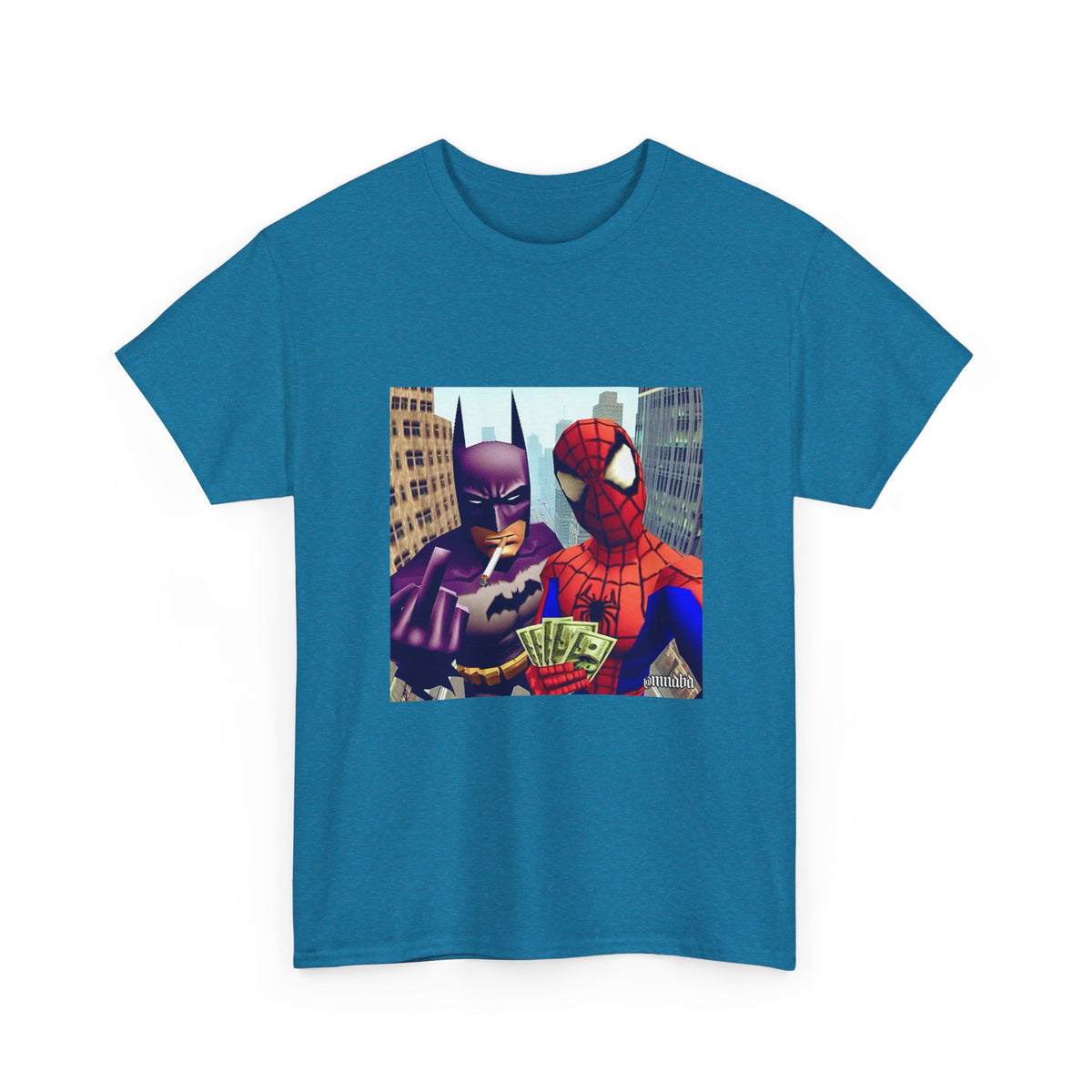 Batman Smoking, Spidey With Stacks Tee