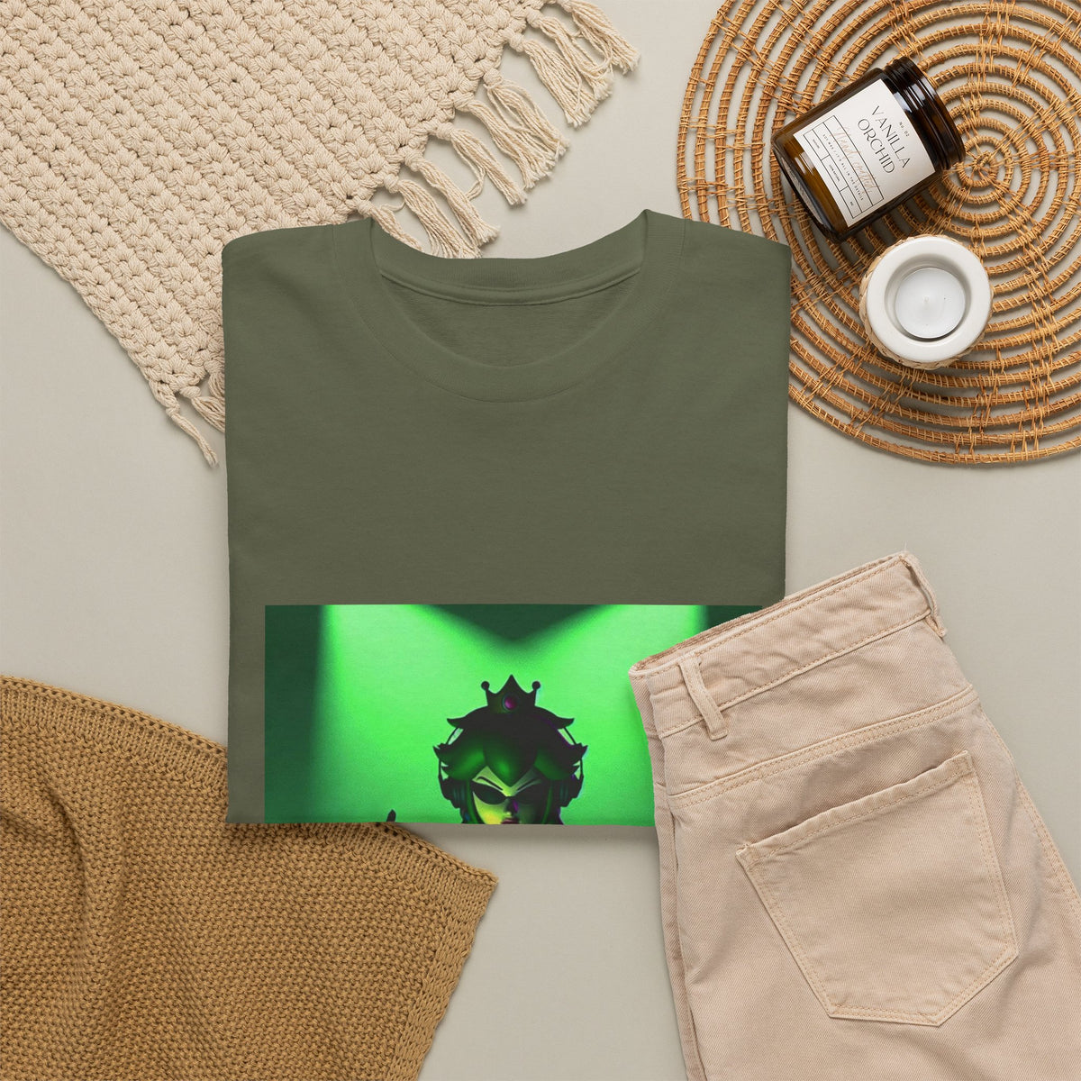 Edgy Green Princess DJ Flipping The Bird Tee