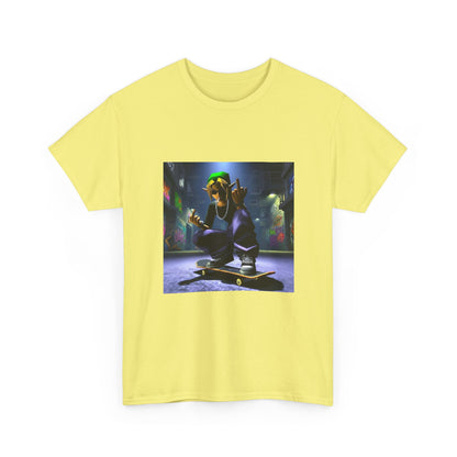 Edgy Ocarina Link Skater Flipping Off Tee