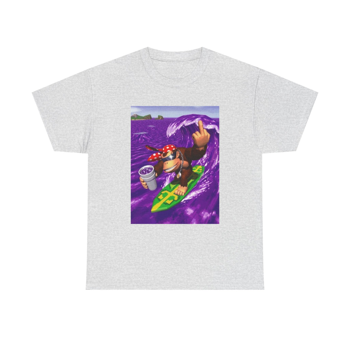 Diddy Kong Surfing Purple Wave Tee