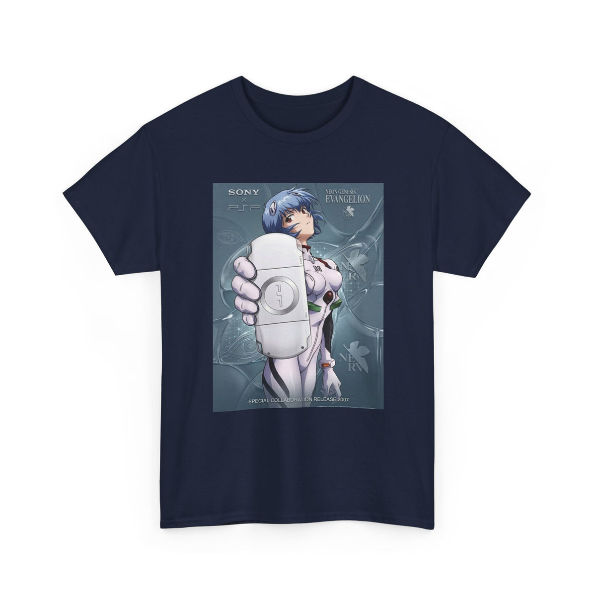 Rei Ayanami Holds PSP Collaboration Tee