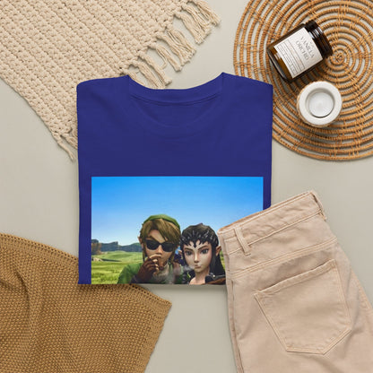 Link And Zelda Smoking Cigars Tee