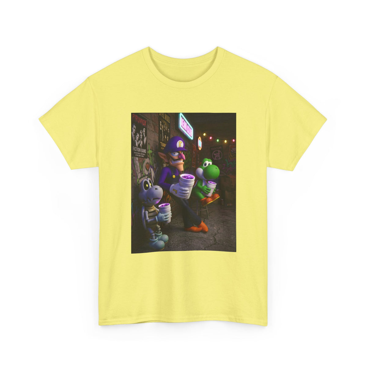 Waluigi, Yoshi, And Dry Bones Leanin' Chill Tee