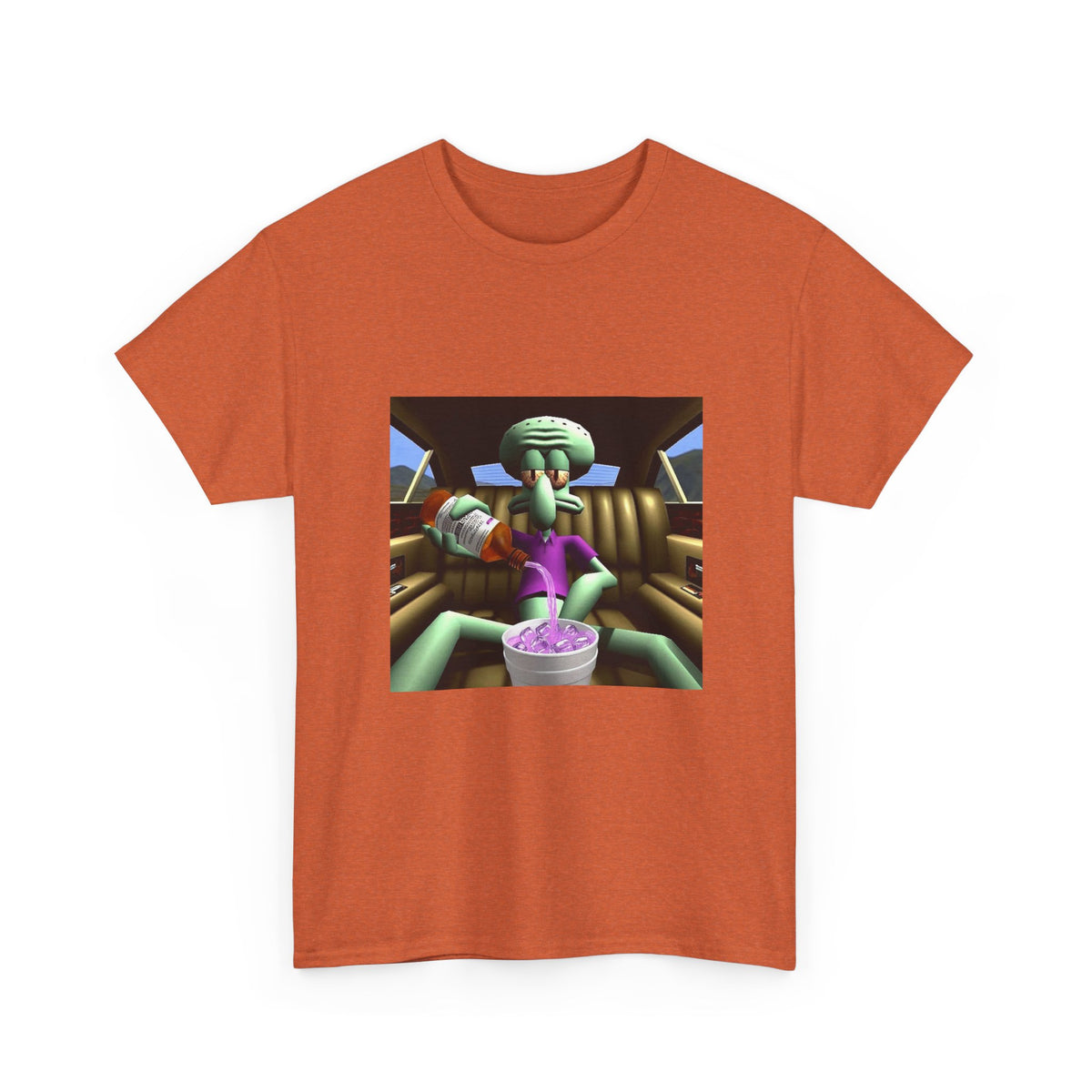 Squidward Pouring Lean In Car Tee