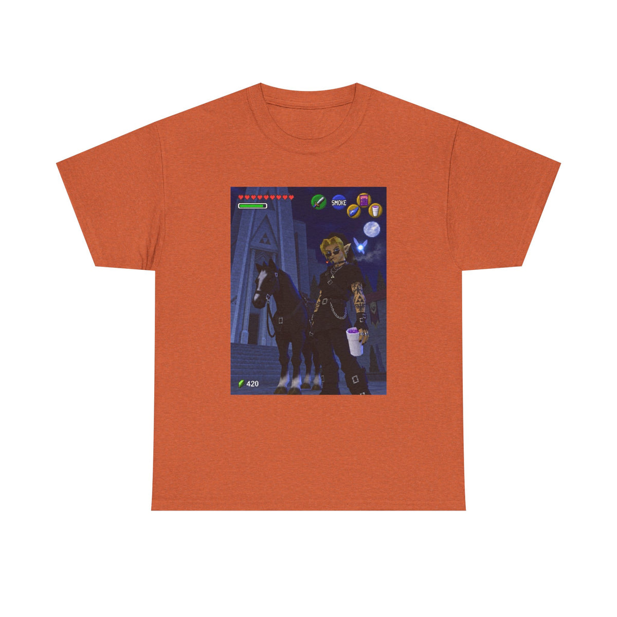 Goth Link Smoking With Epona Tee