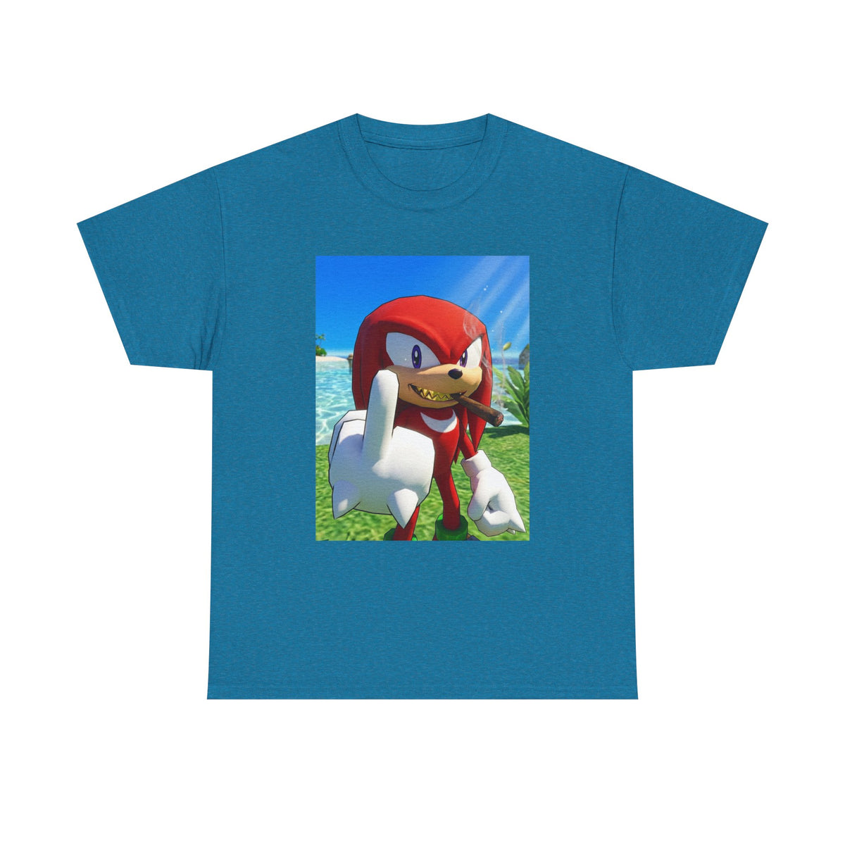 Knuckles Smoking Cigar On Tropical Beach
