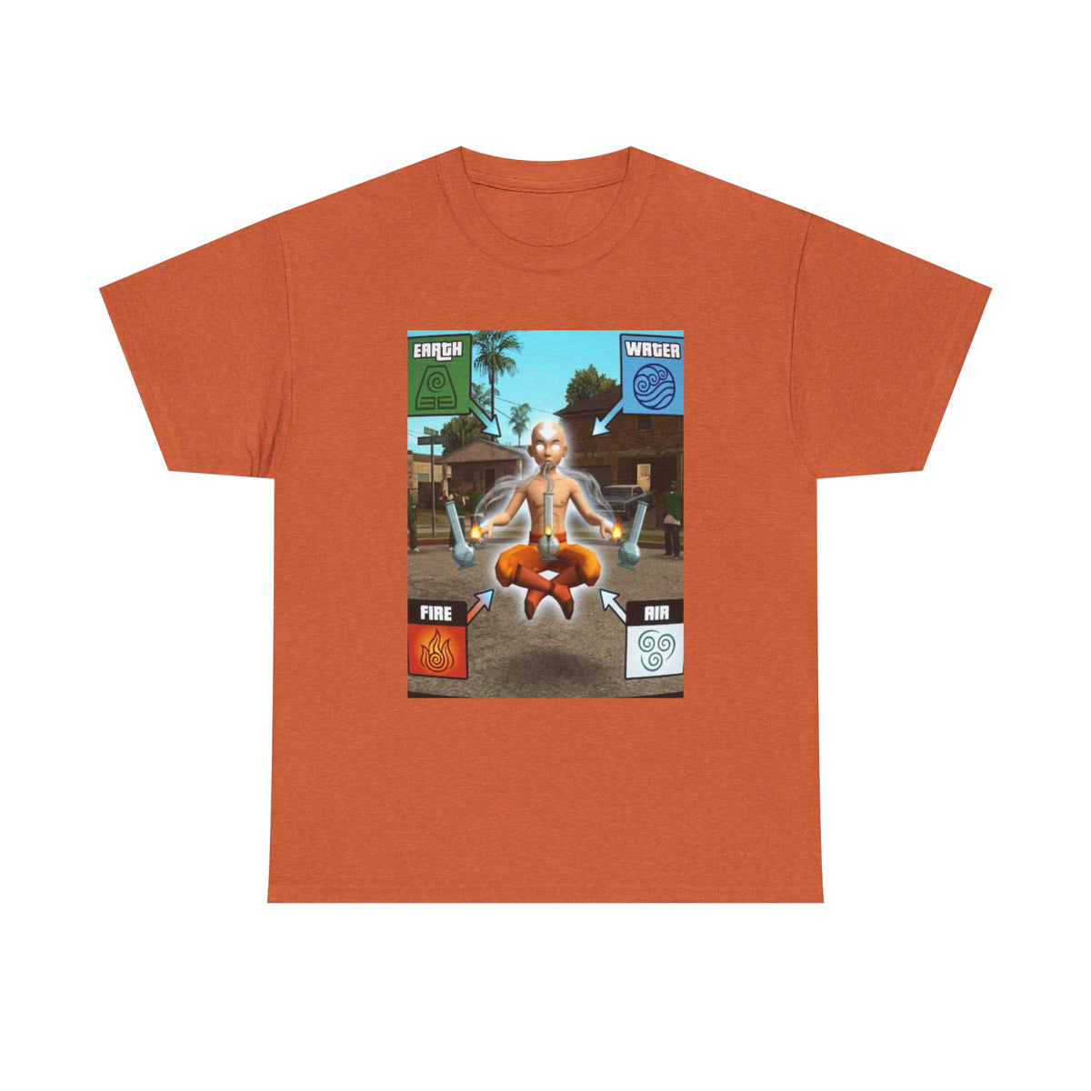 Avatar Aang Element Bending With Bongs Tee