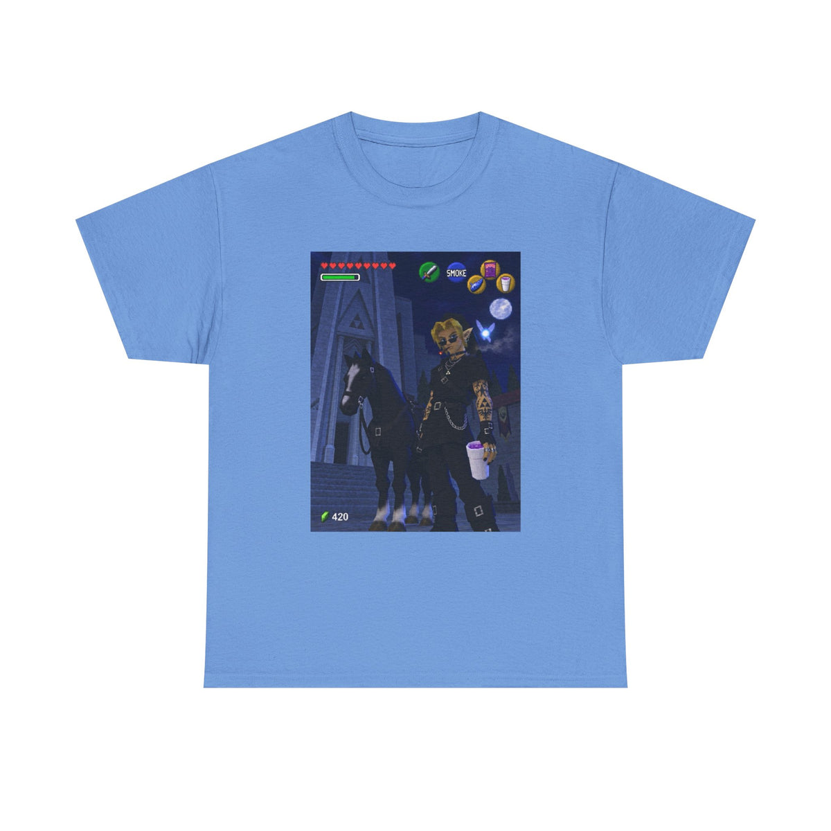 Goth Link Smoking With Epona Tee
