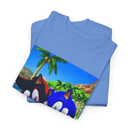 Sonic And Shadow Flipping The Bird Tee