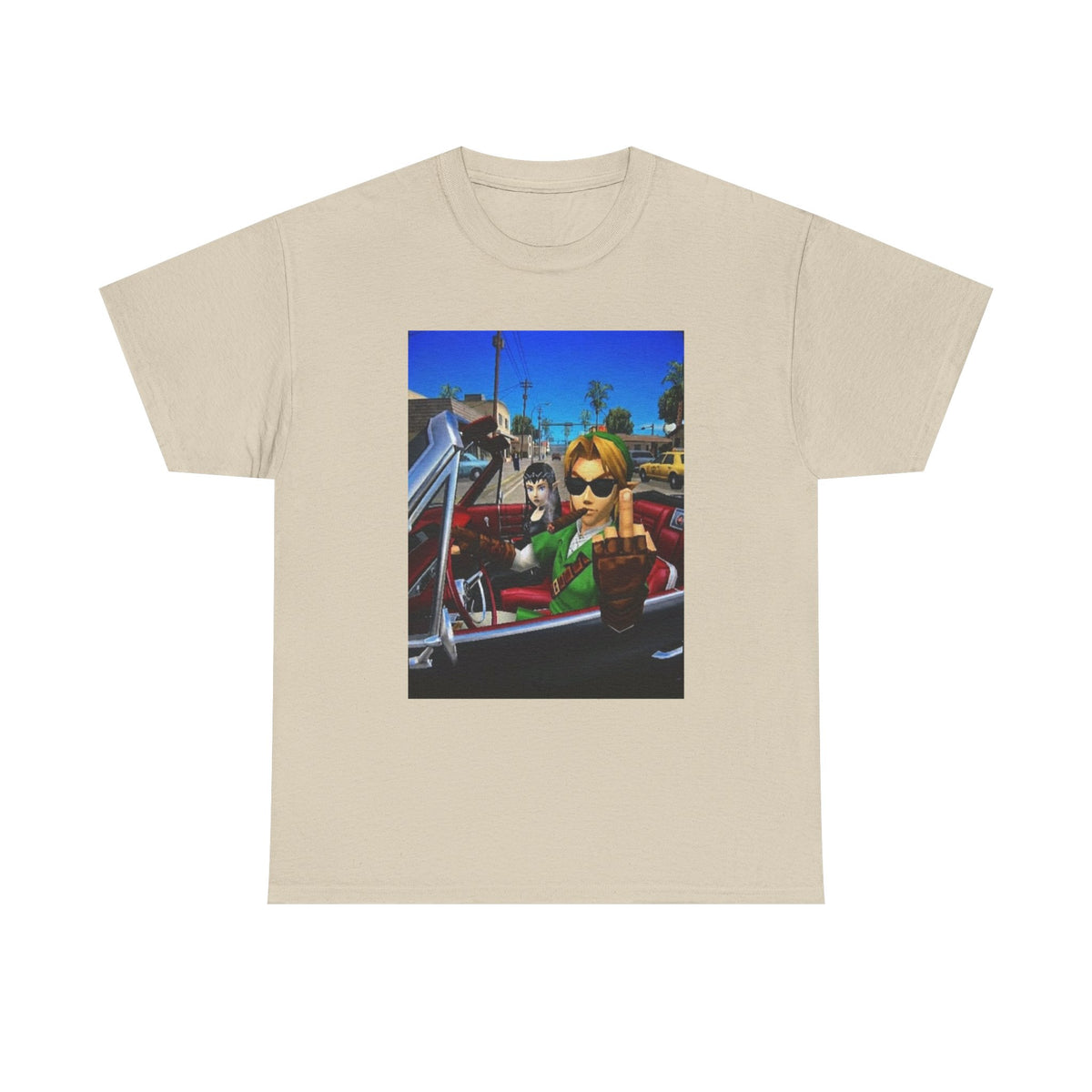 Link Flipping The Bird In Convertible Tee