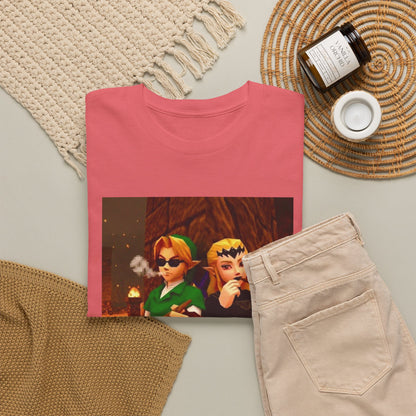 Link and Zelda Chillin' With Cigars Tee