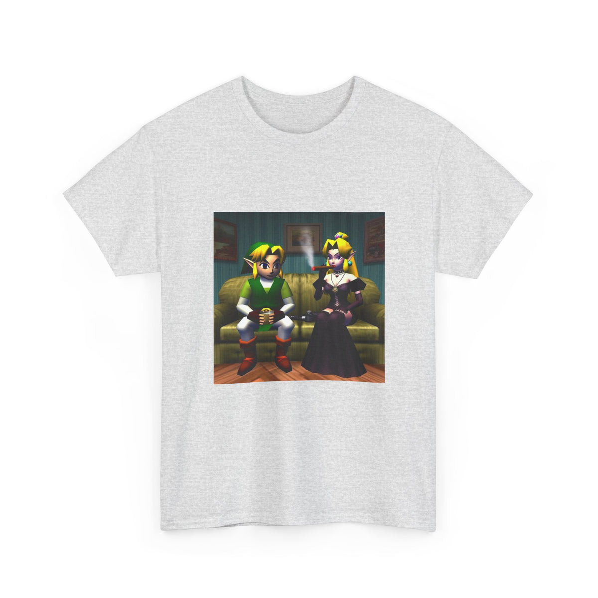 Link and Goth Peach Chillin' and Smoking Tee