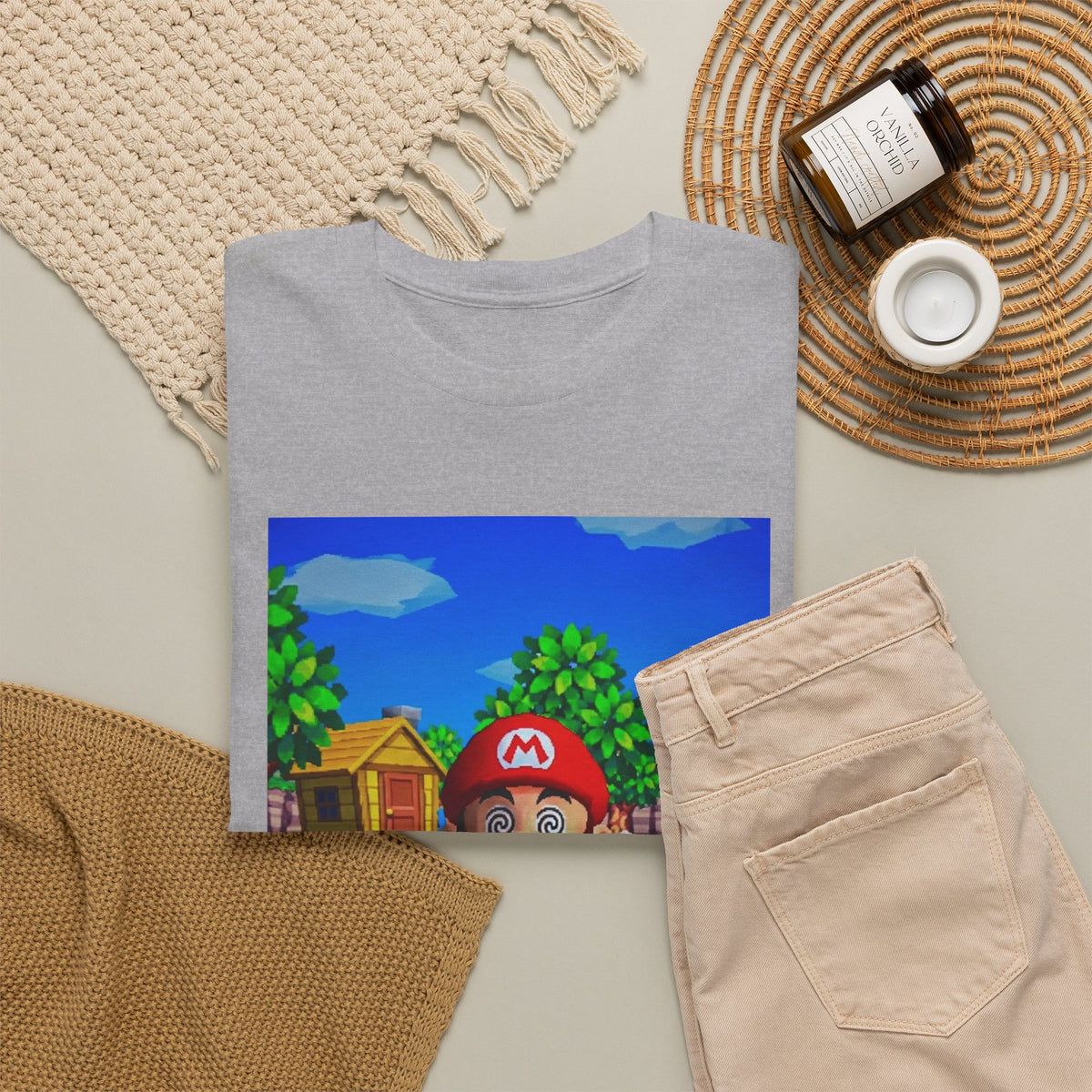 Mushroom-Tripping Mario Flips The Bird Tee