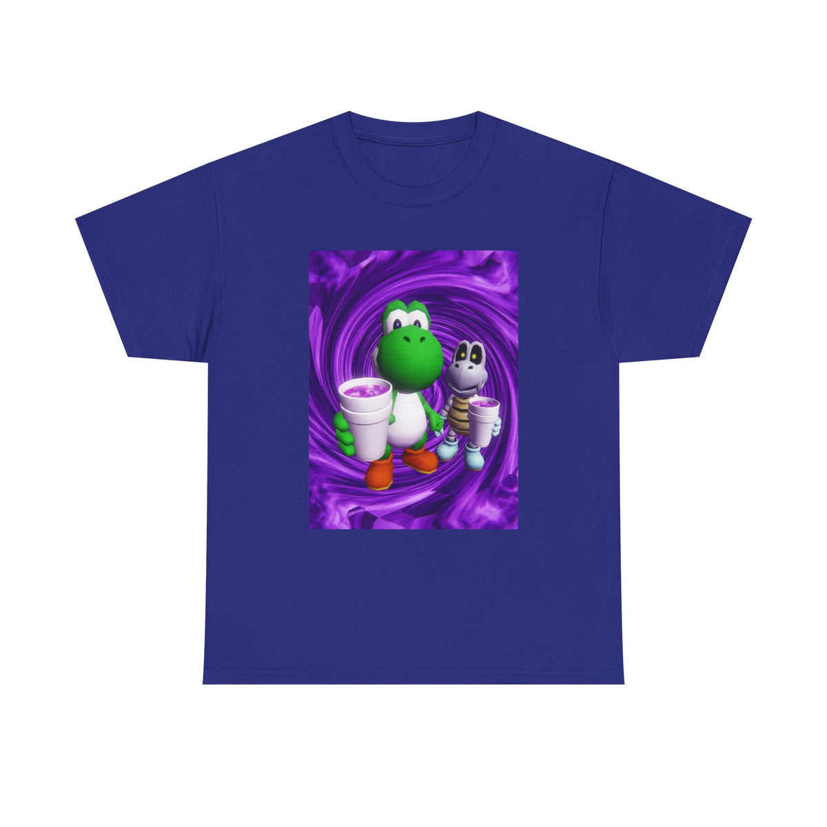 Yoshi And Dry Bones Sipping Purple Tee