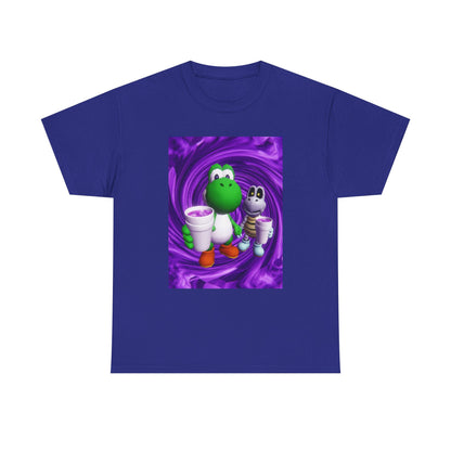 Yoshi And Dry Bones Sipping Purple Tee