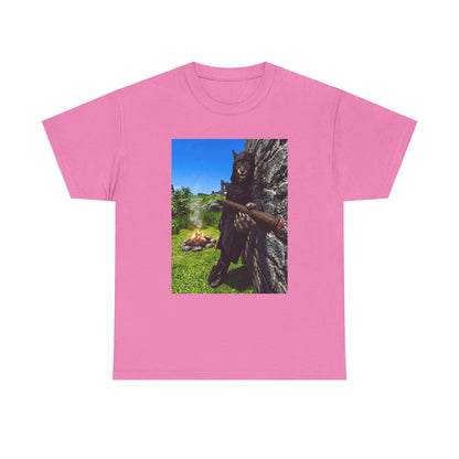 Hooded Khajiit Smoking Blunts By Fire Tee