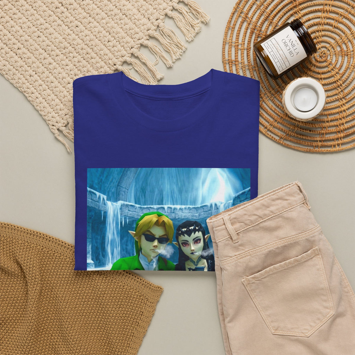 Link And Zora Chilling In Ice Cavern