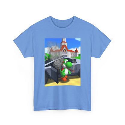 Yoshi Puffing Blunt At Peach's Castle