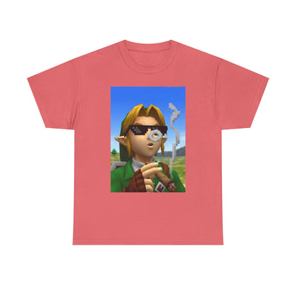 Pixelated Link Smoking With Deal With It Glasses