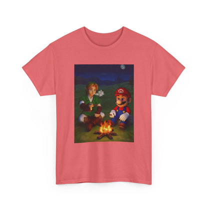 Link and Mario Campfire Smoke Session Tee