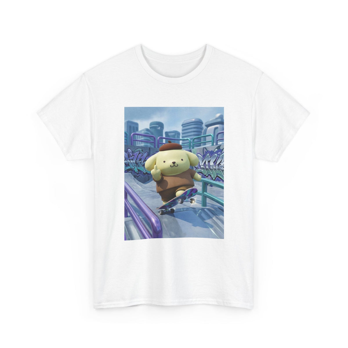 Pompompurin Flipping Off On Skateboard