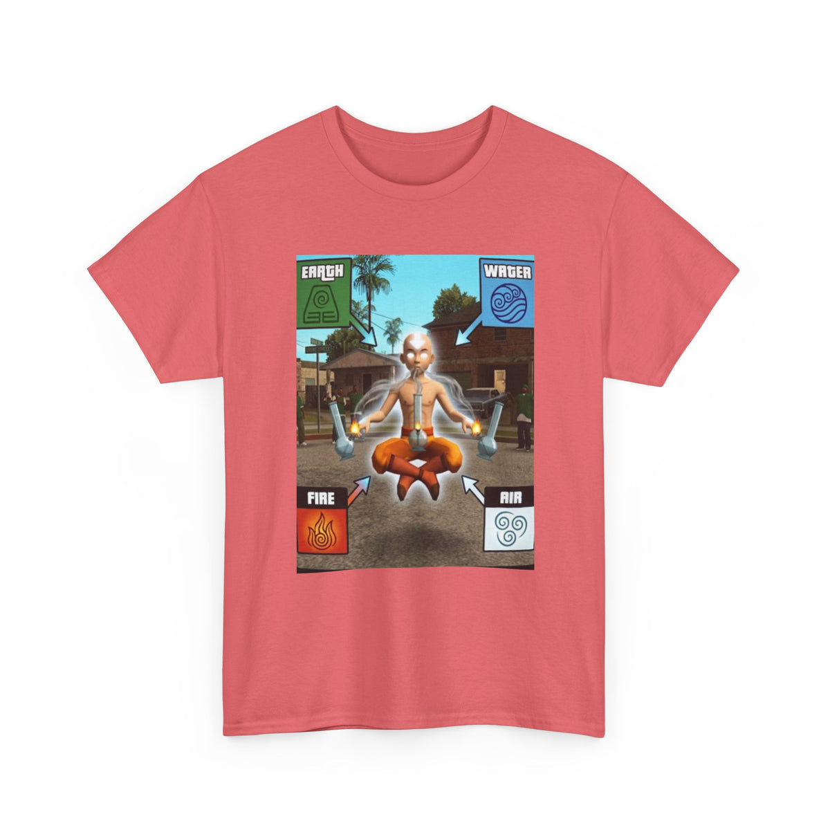 Avatar Aang Element Bending With Bongs Tee