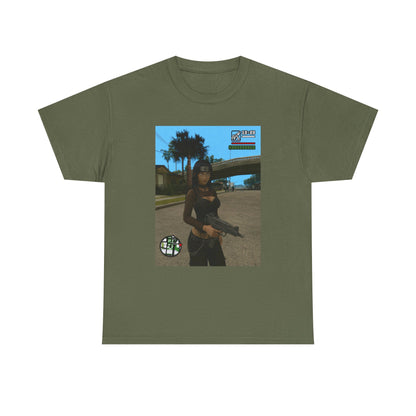 Anime Assassin Girl Holding Gun Tee