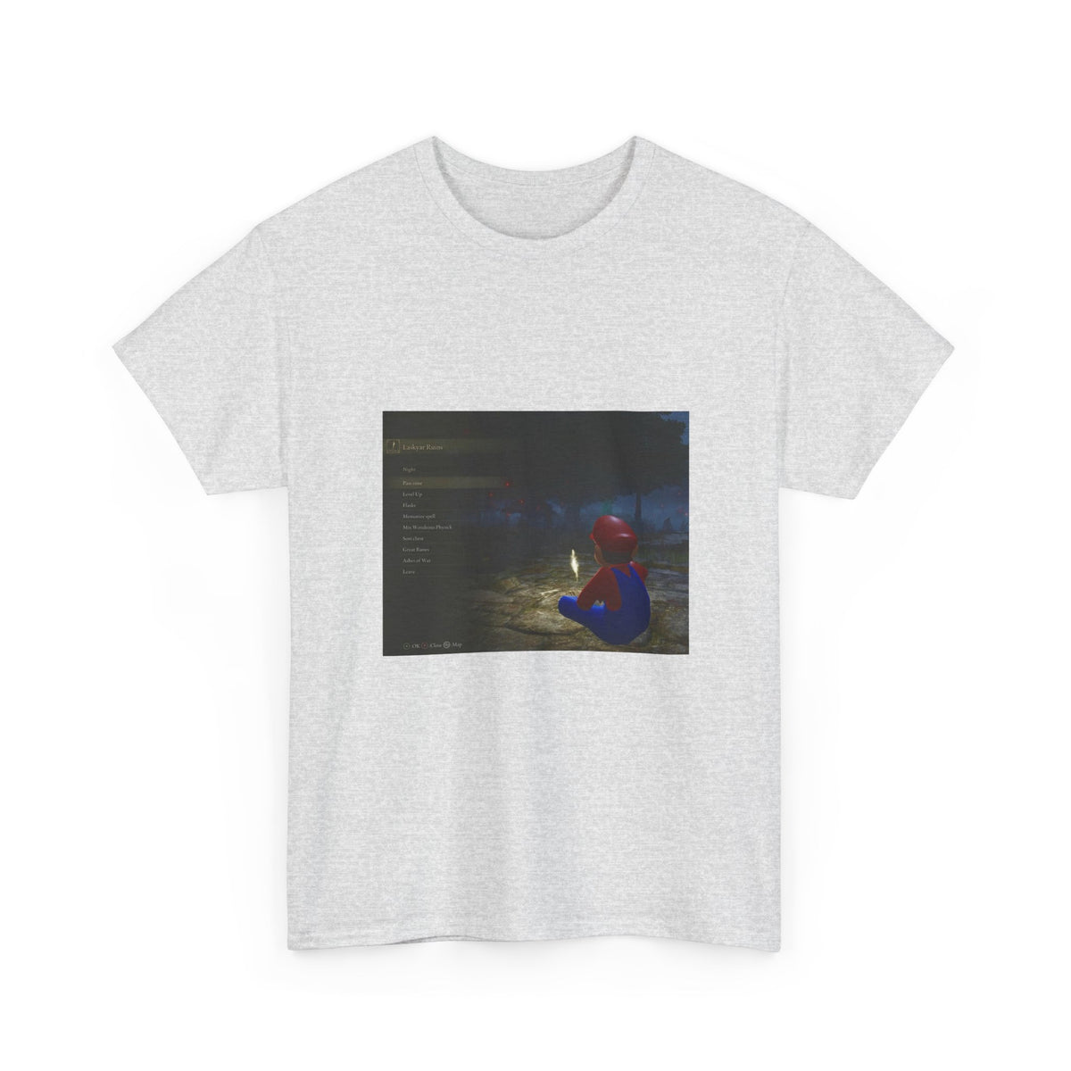 Mario Meditating In Laskyar Ruins Tee