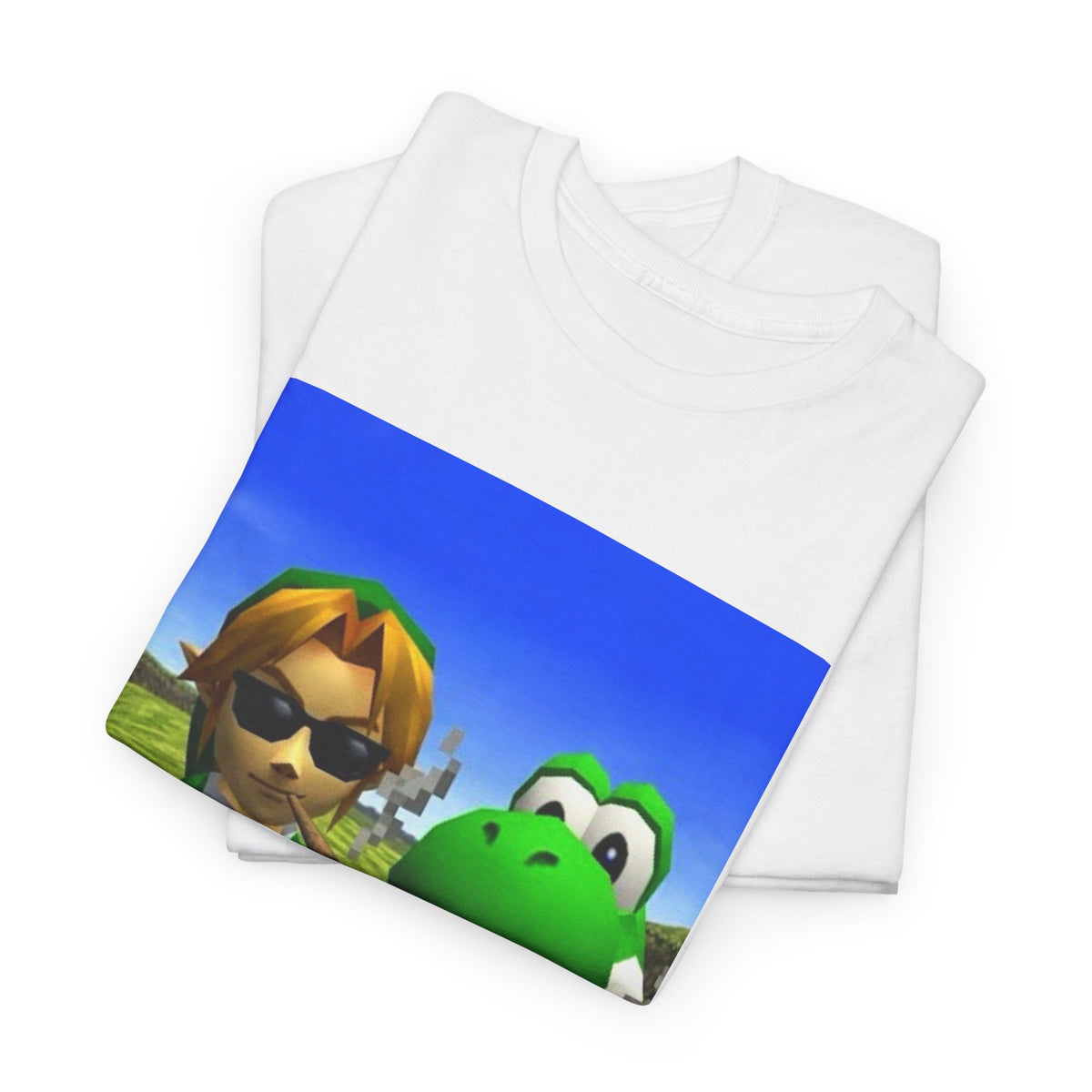 Link And Yoshi Flipping Off The World