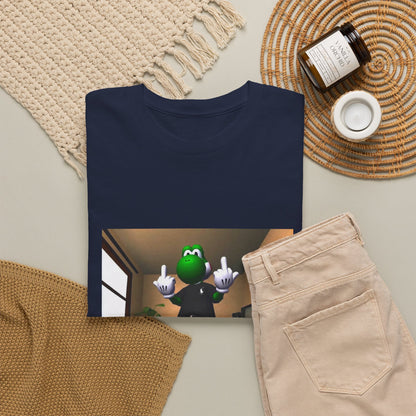 Yoshi Flipping Off In The Living Room Tee