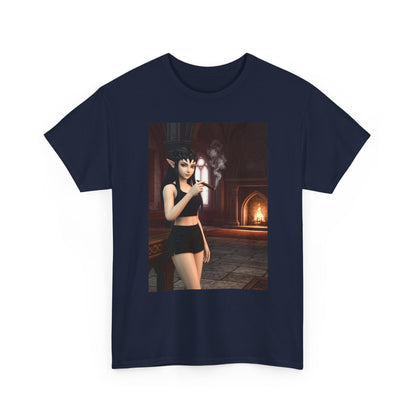Dark Elf Girl Smoking Cigar Tee