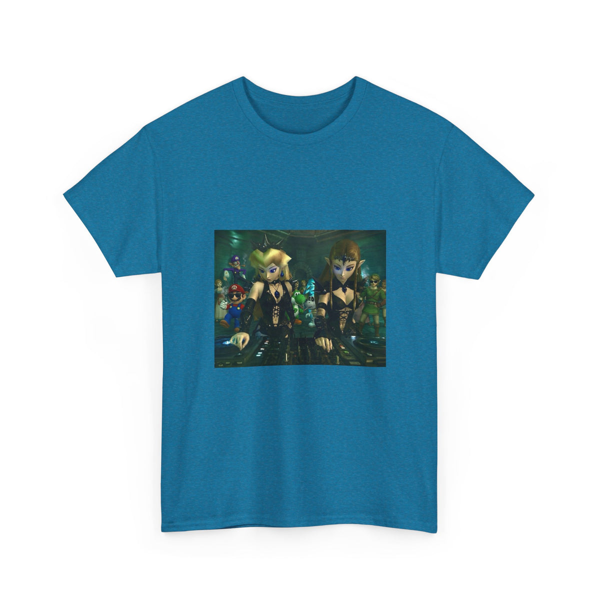Princess Peach and Zelda DJing with Friends Tee