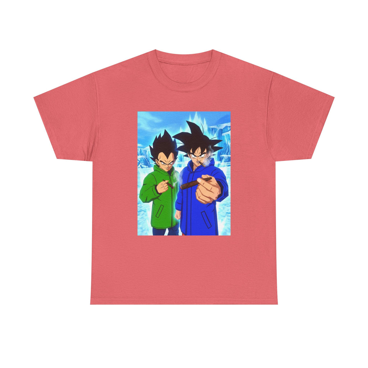 Goku and Vegeta Chilling, Smoking Blunts Tee