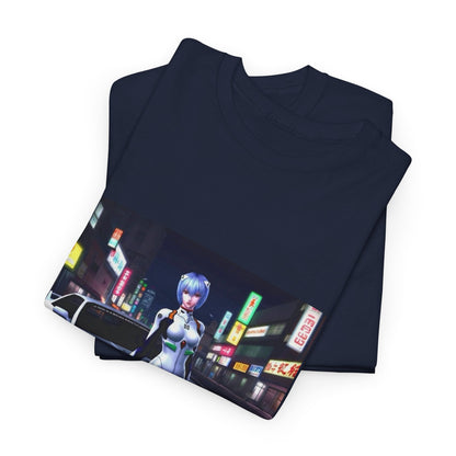 Rei Ayanami Leaning On JDM Car