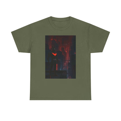 Cyberpunk Bat Hero In Neon City Tee