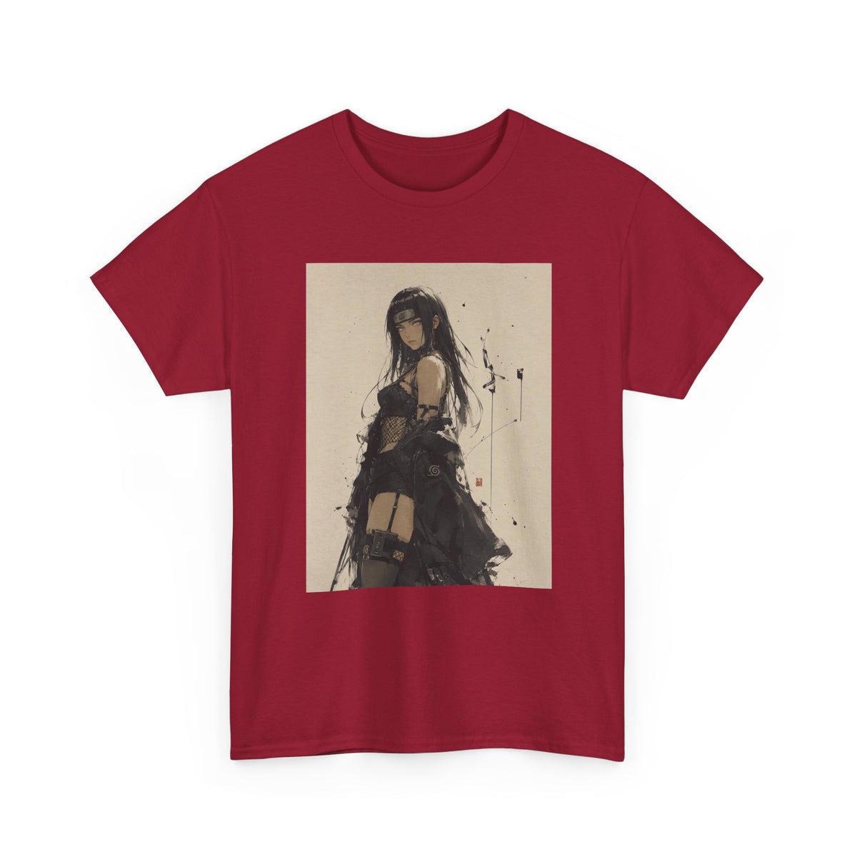 Anime Goth Girl Standing Confidently Tee