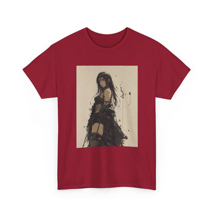 Anime Goth Girl Standing Confidently Tee