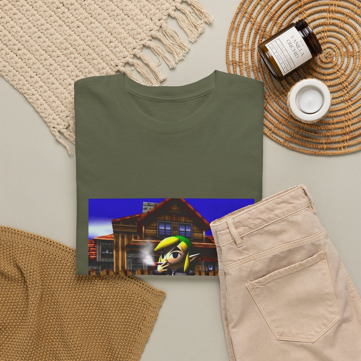 Link In A Puffer Smoking On The Block Tee
