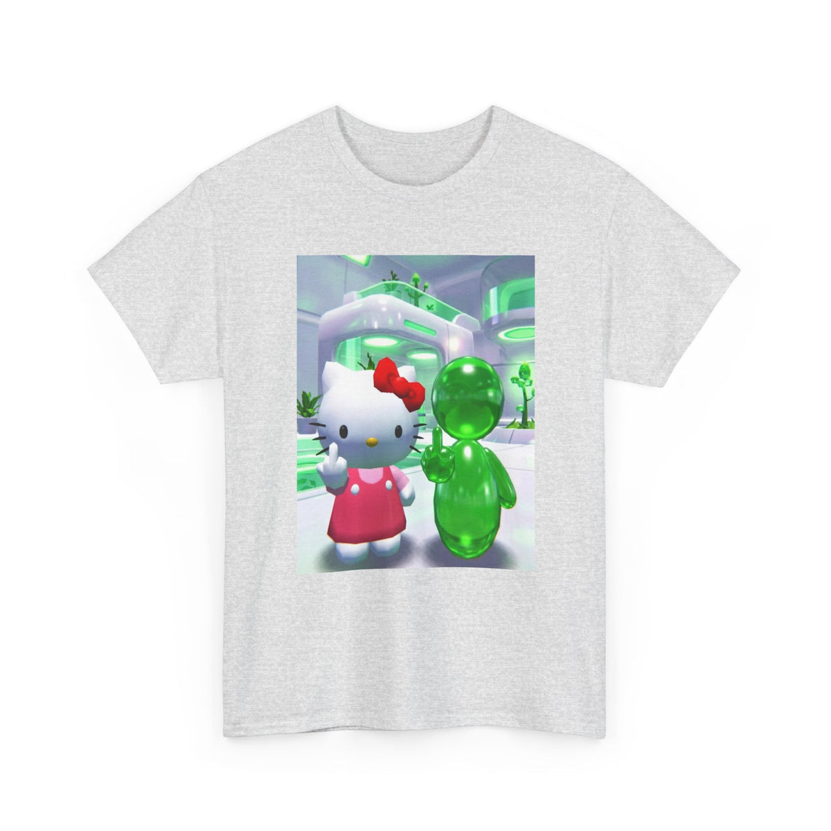 Hello Kitty and Alien Flipping The Bird